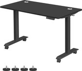 Rootz Desk - Elektrisch Hoogte Verstelbaar Bureau - Elektrische Tafel - Spaanplaat - Staal - Zwart - 70 x 140 x (71-117) cm (D x B x H)