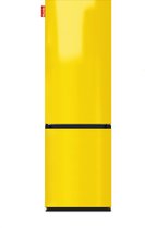 NUNKI LARGECOMBI-FYEL Combi Bottom Koelkast, E, 198+66l, Lucid Yellow Gloss Front
