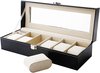 Watch Box, PU horloge opbergdoos, horlogekast met fluwelen voering Metalen Sluiting, horlogekast voor 6/10/12/24 horloges