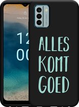 Cazy Hoesje Zwart geschikt voor Nokia G22 Alles Komt Goed