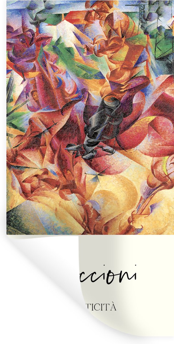 Muurstickers - Sticker Folie - Kunst - Umberto Boccioni - Elasticità - 60x120 cm - Plakfol