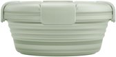 Stojo - Bowl - Vershouddoos / Lunchbox - met Deksel - 1,1 liter - Opvouwbaar - Herbruikbaar - Sage - Doorzichtig