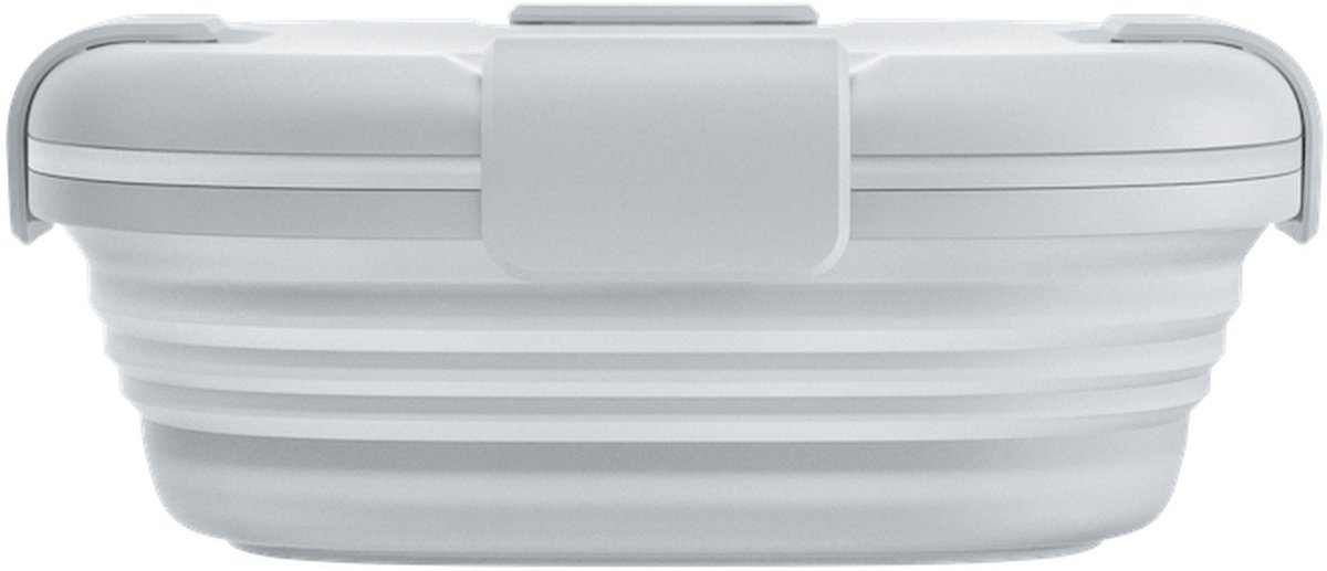 Stojo - Box - Vershouddoos / Lunchbox - met Deksel - 700 ml - Opvouwbaar - Herbruikbaar - Cashmere - Doorzichtig