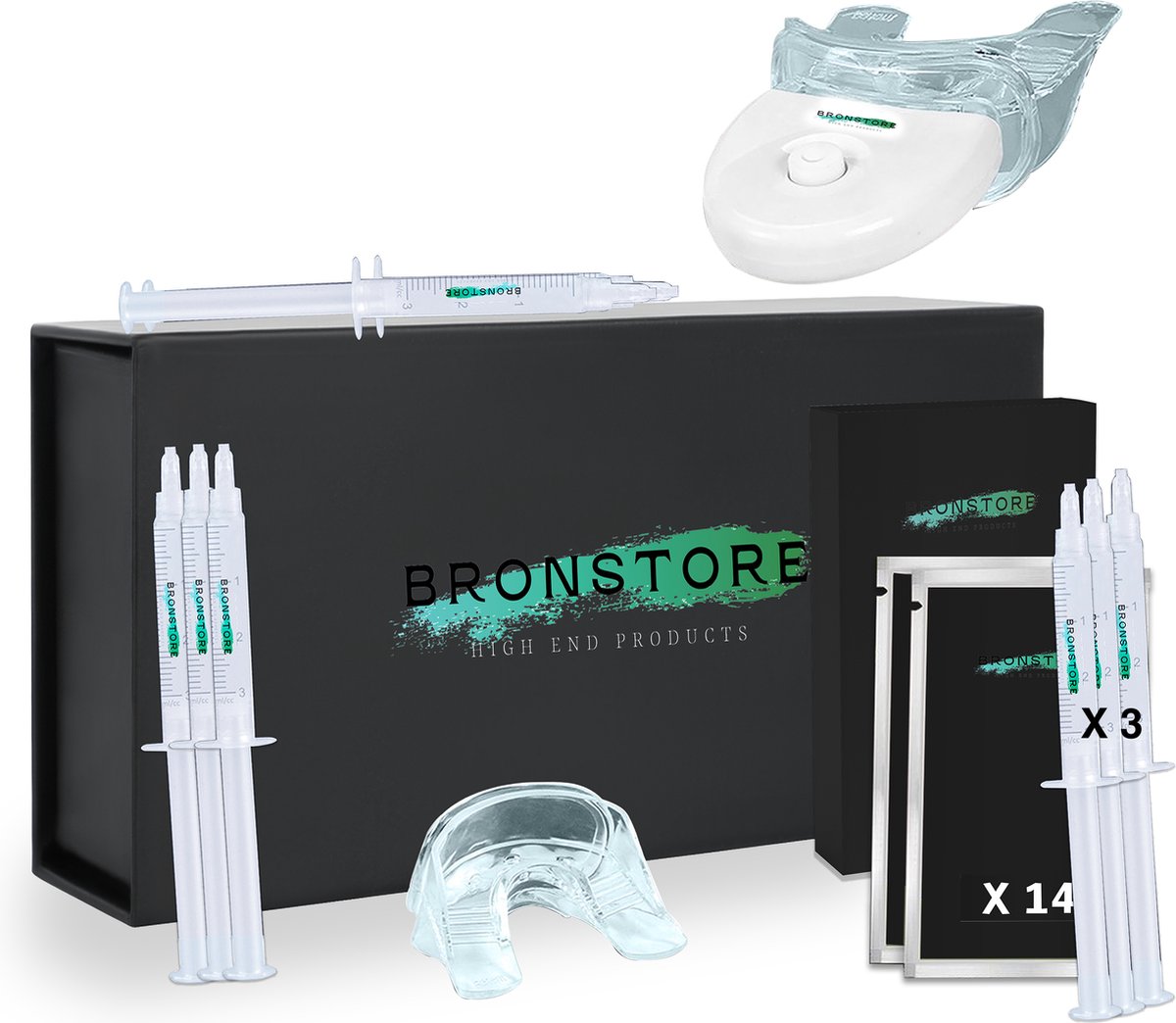 Tandenbleekset - Teeth Whitening Strips - Teeth Whitening Kit - Zonder Peroxide - Tandenbleken - 100% Natuurlijk & Peroxidevrij - Tandenblekers