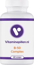 Vitaminepillen.nl | Vitamine B-50 Complex | Vcaps | 60 stuks | Gratis verzending | Supplement met alle B-vitaminen in één krachtige dosering