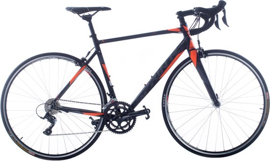 Vélo de route SPRINT - Avec vitesses - Dual contrôle 2x9 - Vélo homme - Vélo de ville 28 pouces - Taille de cadre 58 cm - Freins V- Zwart/ rouge