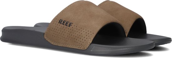 Reef One Slidegrey/Tan Heren Slippers - Grijs/Cognac - Maat 44