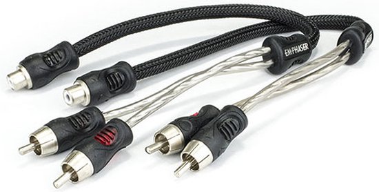 Rockgear Y Splitterkabel 30 Cm - Platte TRS Naar 2x TS Voor Effectpedalen