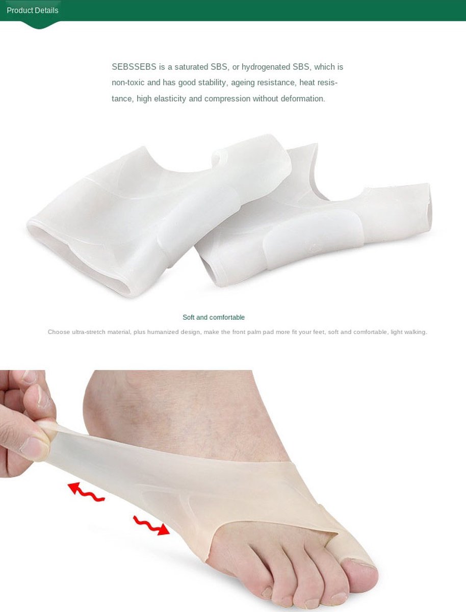 Hallux Valgus Siliconen Teenbeschermers I Teenspreiders I Teen Corrector I Knobbel I Bunion I Eeltknobbel | Teen Rechtzetten I 1 Paar I Beige