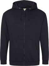 Vegan Hoodie met ritssluiting en capuchon Jet Black - L