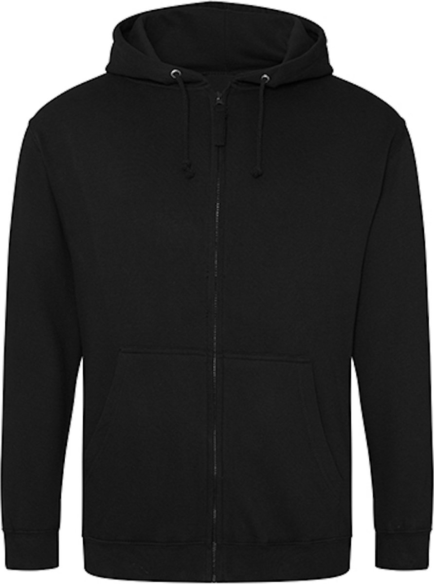 Vegan Hoodie met ritssluiting en capuchon Zwart