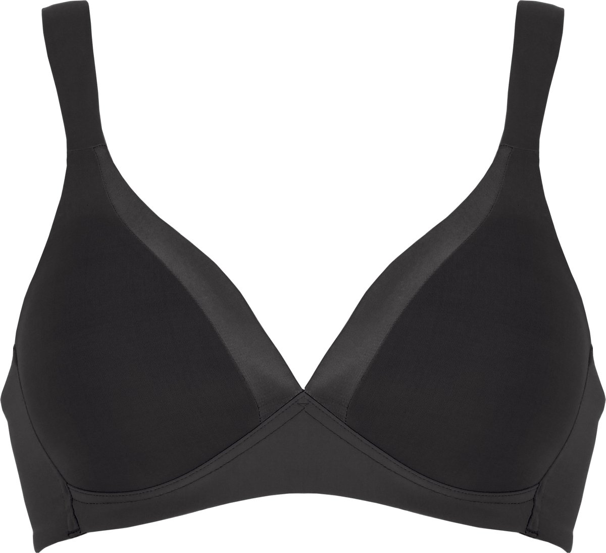 Naturana - Soft bh met glansband - 5119 - Zwart - 90A