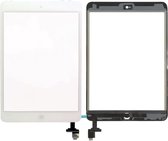 Voor Apple iPad Mini (jaar 2012) Modelnr. A1432 - A1454 - A1455 // iPad Mini 2 (jaar 2013) Modelnr. A1489 - A1490 - A1491 Touchscreen Digitizer met Homeknop Compleet - Kleur Wit