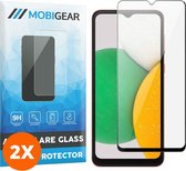 Mobigear Screenprotector geschikt voor Samsung Galaxy A14 Glazen | Mobigear Premium Screenprotector - Case Friendly - Zwart (2-Pack)