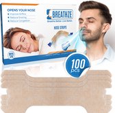 Pansements anti Snurk - Bandelettes nasales - Ronflement - Produits Beter sommeil - Patchs nasaux pour le repos nocturne - 100 pièces