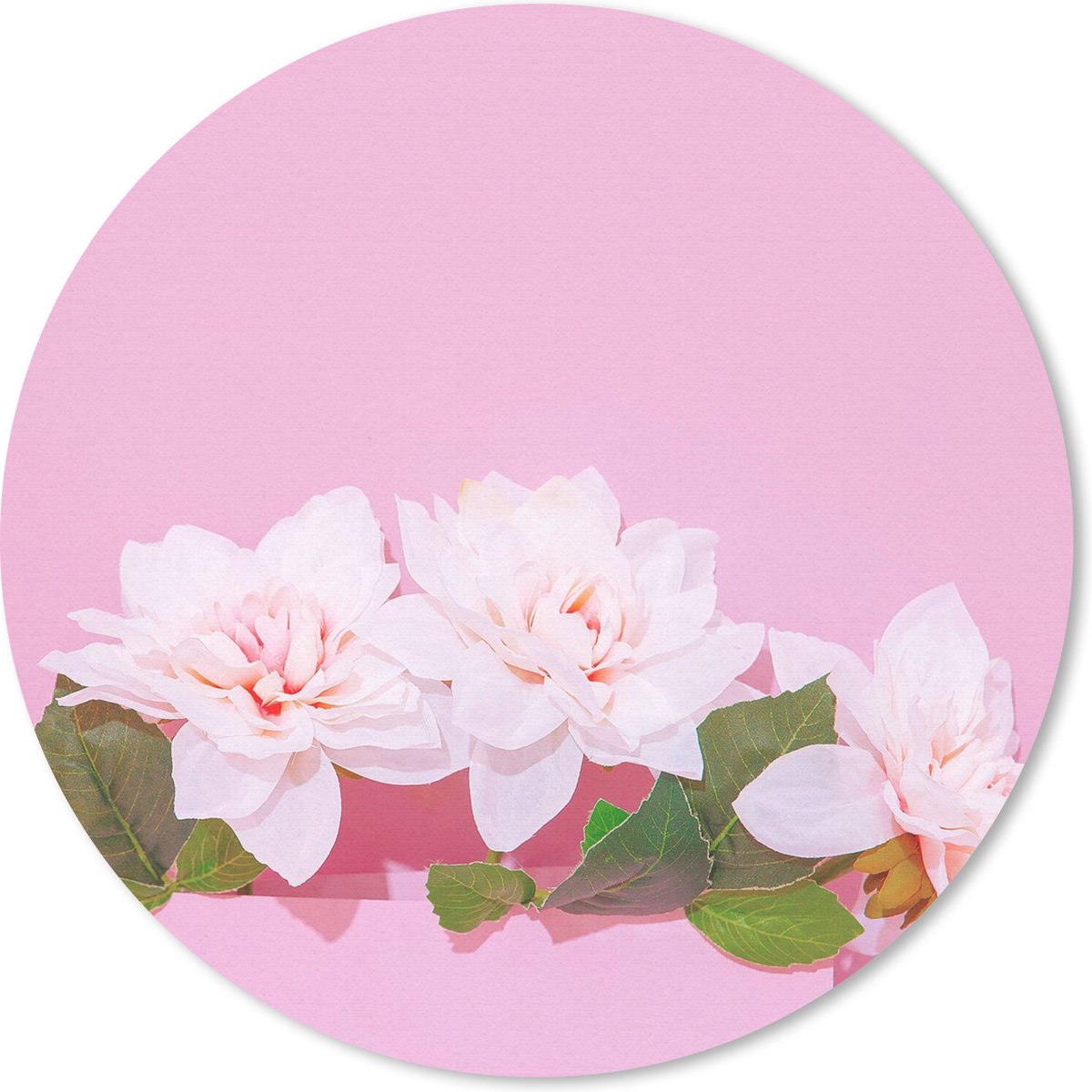 Muismat rond 40x40 cm - Mousepad Bloesem - Zomer - Roze - Ronde muismatten