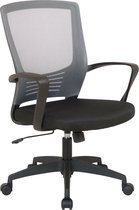 Bureaustoel Paulina - Stof - Grijs - Ergonomisch - in hoogte verstelbaar - 48x48x101cm - deluxe