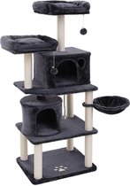 Luxe Krabpaal Ahmad - Voor Katten - 152cm - Zwart - Zachte Kattenmand Hangmat - Kattenspeelgoed - Geschikt voor kleine kittens