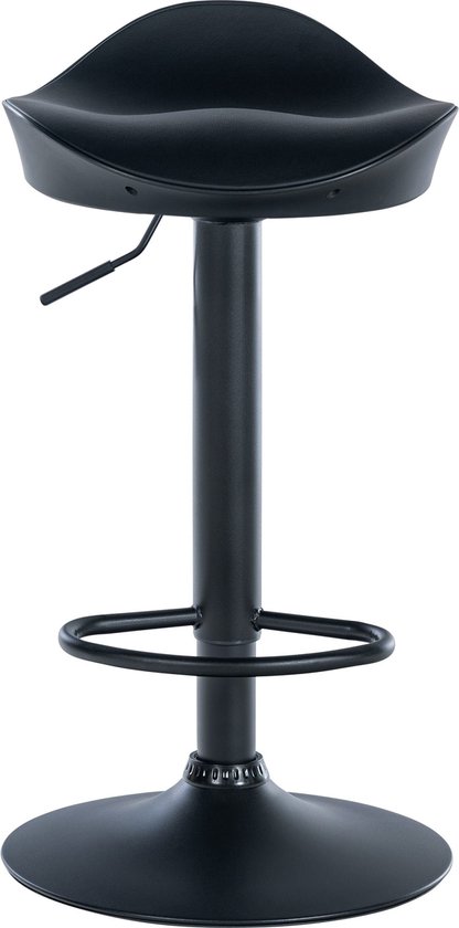 Barkruk Aliss - Bruin - Zithoogte 59-83 cm - Set van 1 - Zonder rugleuning - In hoogte verstelbaar - Keuken en bar - Ergonomische barstoelen