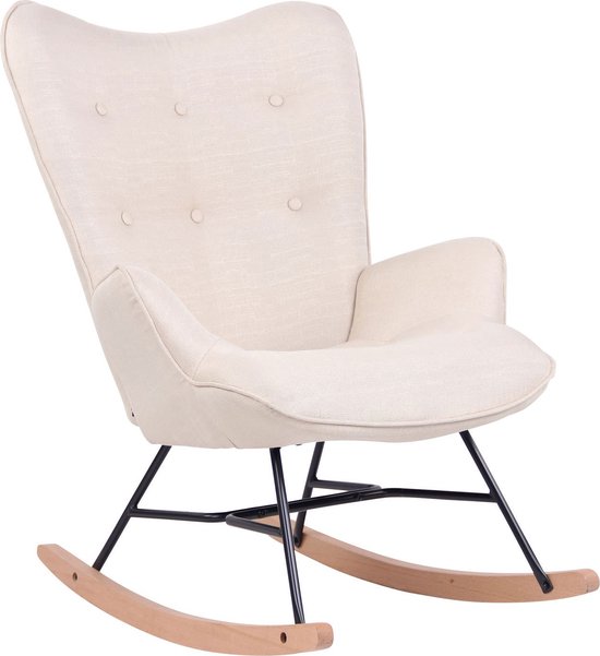 schommelstoel - Wit - Stoel - stoelen - 62 x 55 cm - 100% polyester - luxe stoel