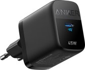 Anker 313 -USB-C Sneloplader (Ace 2, 45W) - Fast Charger for Samsung Galaxy and iPhone (Cable Not Included)