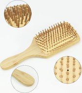 Bamboe borstel groot - bamboe haarborstel - scalp massager - bamboe haarborstel massage - scalp brush - scalp massage Brush - duurzame haarborstel