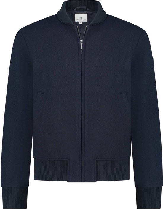 State of Art - Veste Bomber Wool Navy - Homme - Taille M - Coupe moderne