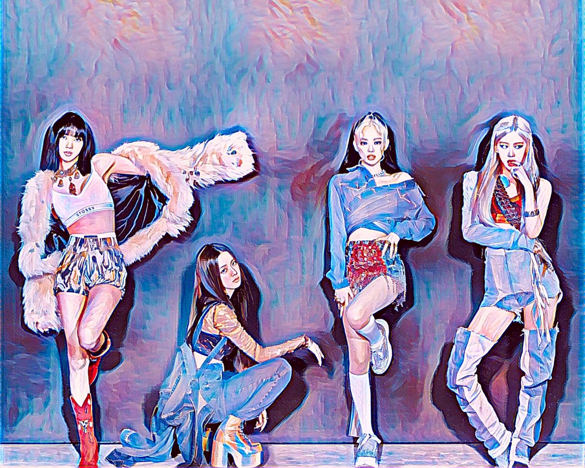 Passion For Art K-POP BLACKPINK 1 - Poster - 70 x 100 cm blauw