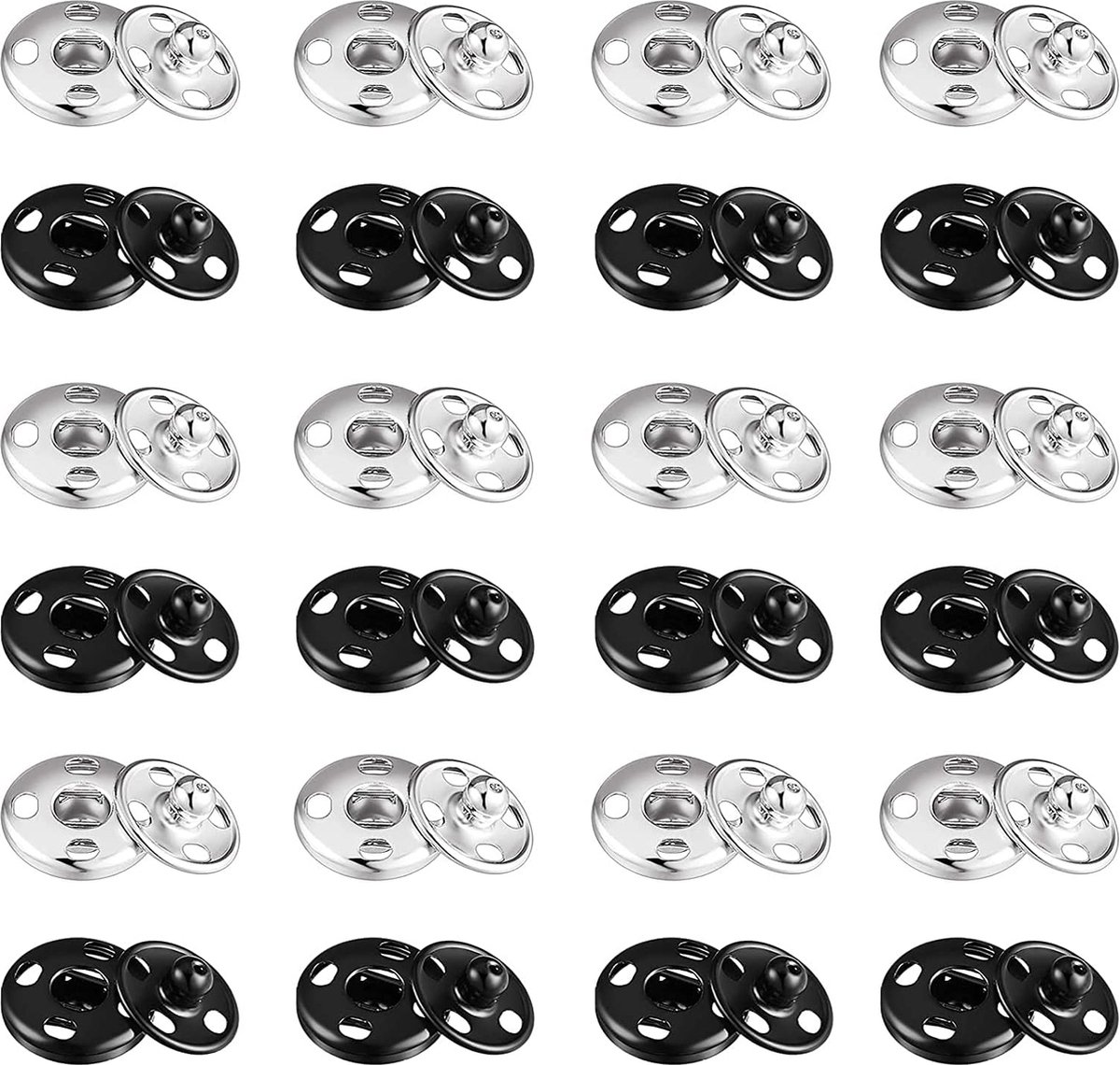 Metalen knoop, Knoppen 5 stuks holle metalen knop zwart zilver gouden knoppen ronde decoratieve knop for kleding naaien accessoires doe-het-zelf ambachten 14-27 mm(Black,14mm