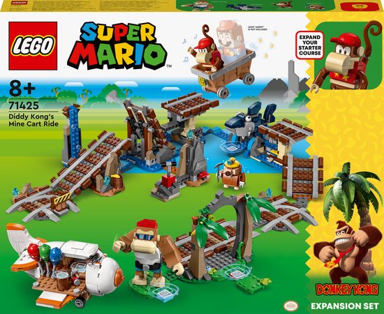 LEGO Super Mario Uitbreidingsset: Diddy Kongs mijnwagenrit - 71425