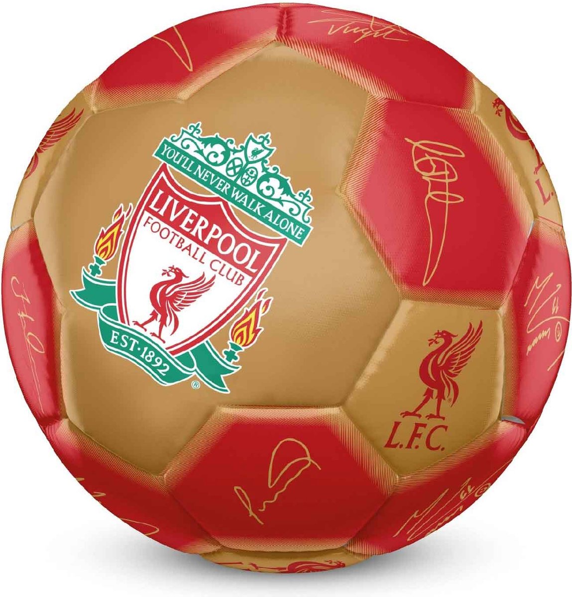 Liverpool FC - voetbal met handtekeningen - maat 5