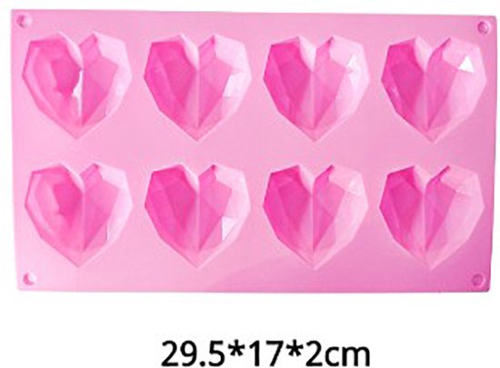 Siliconen 3D hartvorm mal bakvorm voor chocolade, desserts, cake, zeep, kaarsen - Merkloos