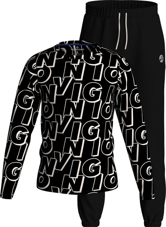 Vingino Jongens Pyjama B-234 Wobani Deep Black - Maat XS