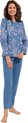 Pastunette - Dames Pyjama set Maddie - Blauw - Katoen - Maat 36