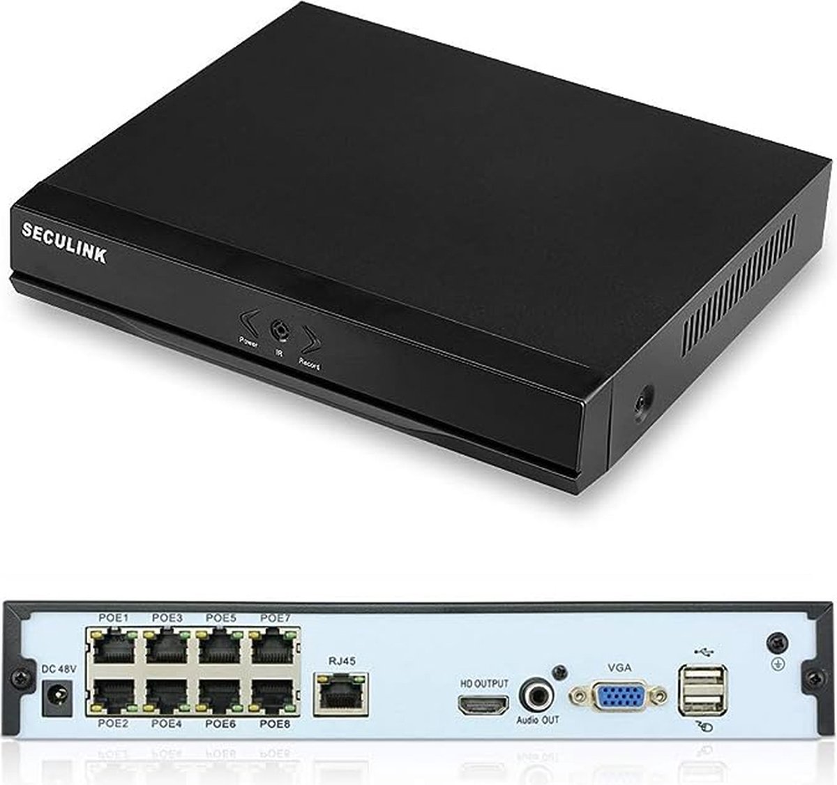 Seculink 8-CH 48V POE NVR - netwerk videorecorder