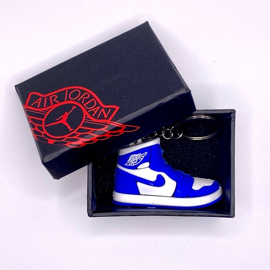 Porte-clés Sneaker avec boîte - Nike Air Jordan 1 High Blue