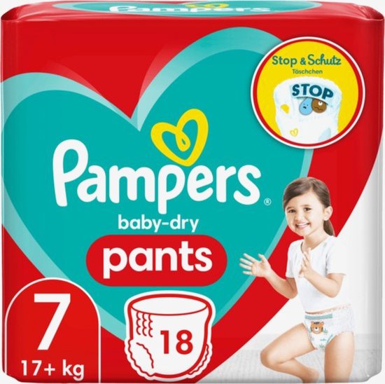 Pampers Baby Pants Baby Dry Maat 7 Extra Large (17+ kg), 18
