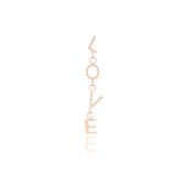 OOZOO Jewellery - Rosé goudkleurige oorbel met L-O-V-E - SE-3035