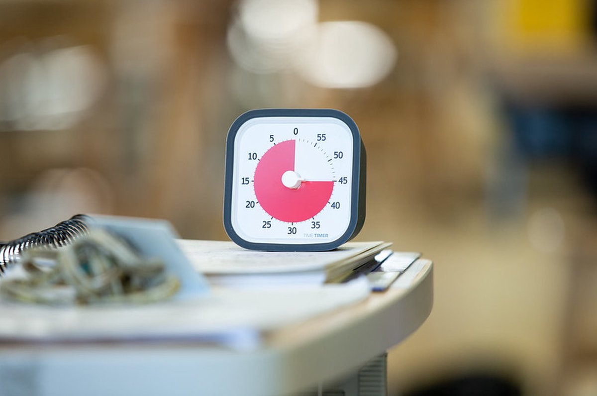 Time Timer® MOD Education Edition - kleur Charcoal/grijs - 60 Minuten Visuele Timer - timer voor kinderen - schermtijd instellen — afbeelding 9