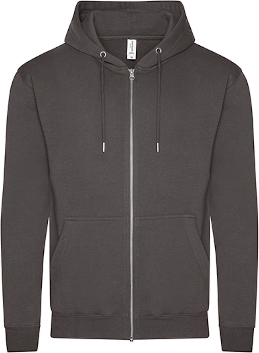 Organic Hoodie met rits en capuchon Charcoal Heather