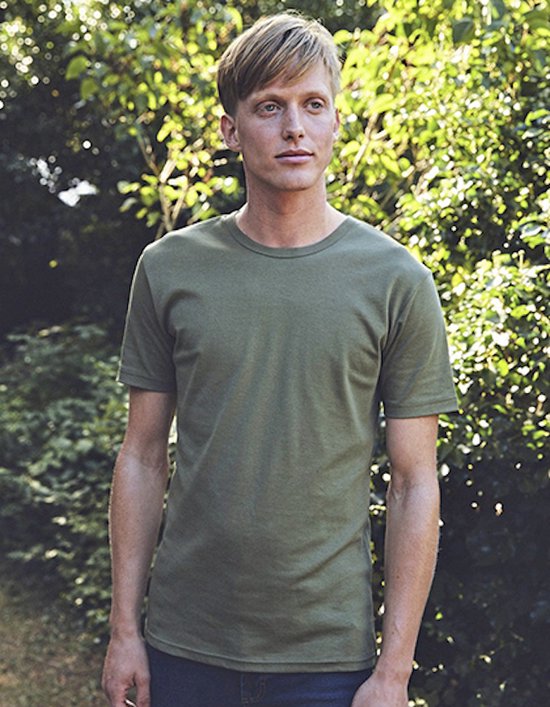 Men´s Interlock T-Shirt met ronde hals Bottle Green - L