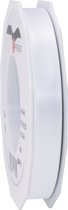 1x Luxe Hobby/decoratie witte satijnen sierlinten 1,5 cm/15 mm x 25 meter- Luxe kwaliteit - Cadeaulint satijnlint/ribbon