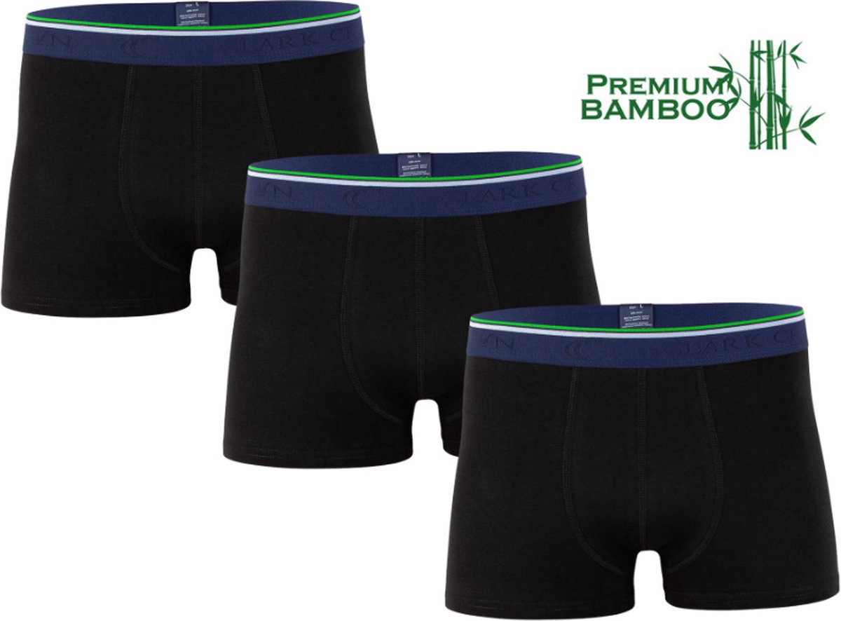3 stuks Heren boxershort - Bamboe - Ondergoed - Zwart - Maat L