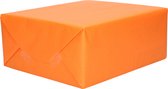 1x Rol kraft inpakpapier oranje 200 x 70 cm - cadeaupapier / kadopapier / boeken kaften
