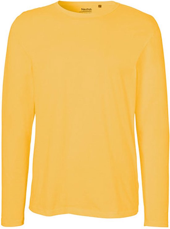 Men´s Long Sleeve T-Shirt met ronde hals Yellow - XXL