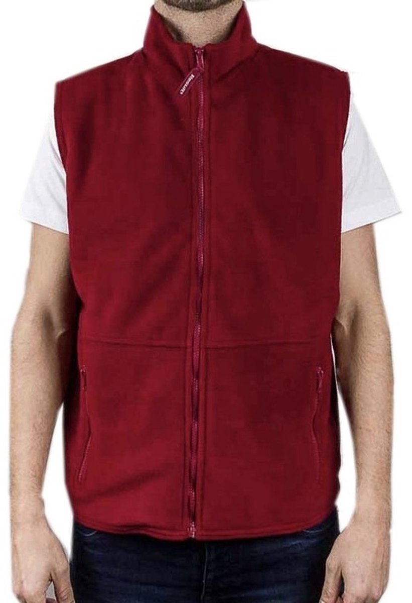 Fleece bodywarmer rood voor volwassenen - Unisex bodywarmer dames/heren XL