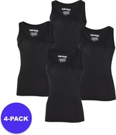 Apollo (Sports) - Bamboe Hemd dames - Zwart - Maat S - 4-Pack - Voordeelpakket
