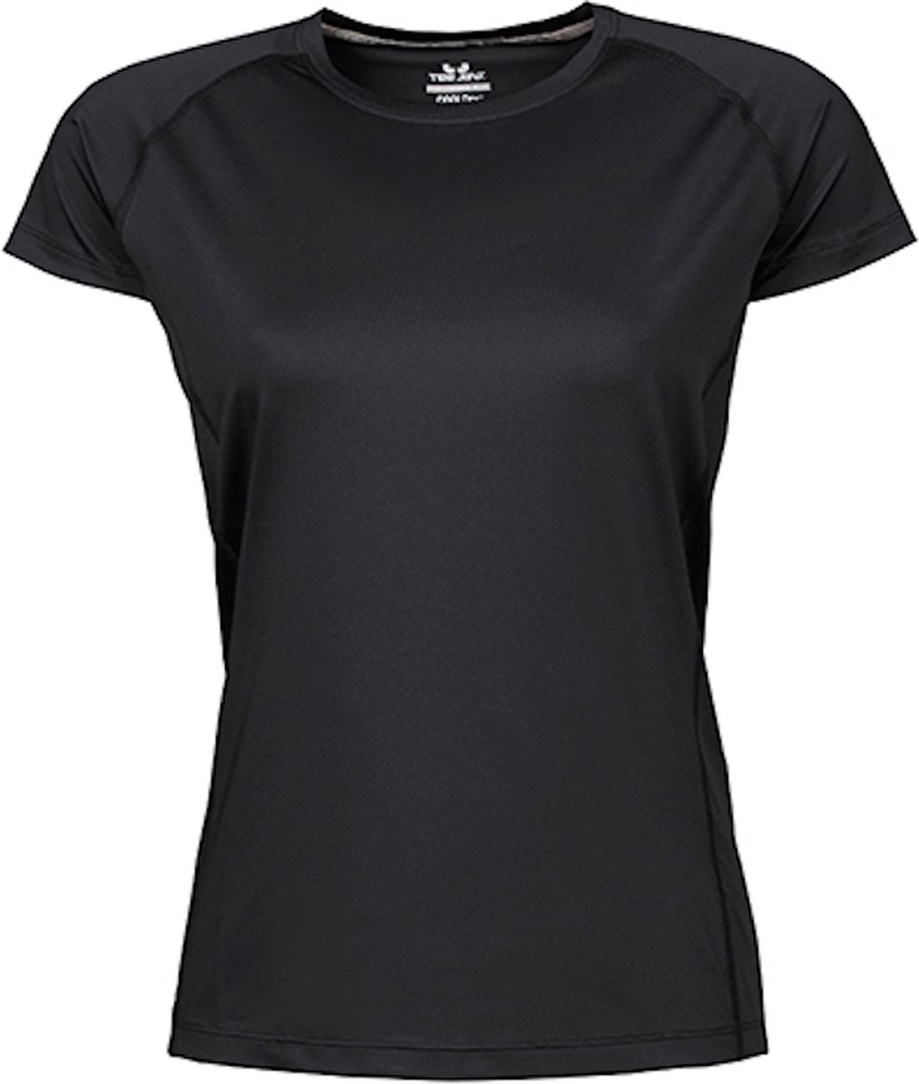 Women's CoolDry Sportshirt met korte mouwen Black - XL