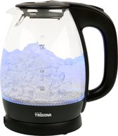 Waterkoker Tristar WK-3405 - Glazen waterkoker 1,7 liter met LED - 360° draaibaar - 2200 watt - Zwart