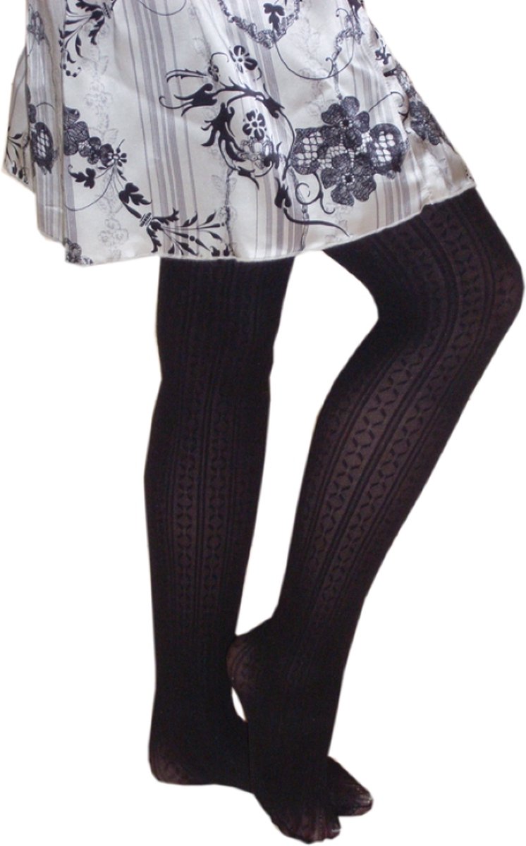Dames maillot / panty microfibre - collant met fantasie structuur - Large - 5 paar - 60 DEN